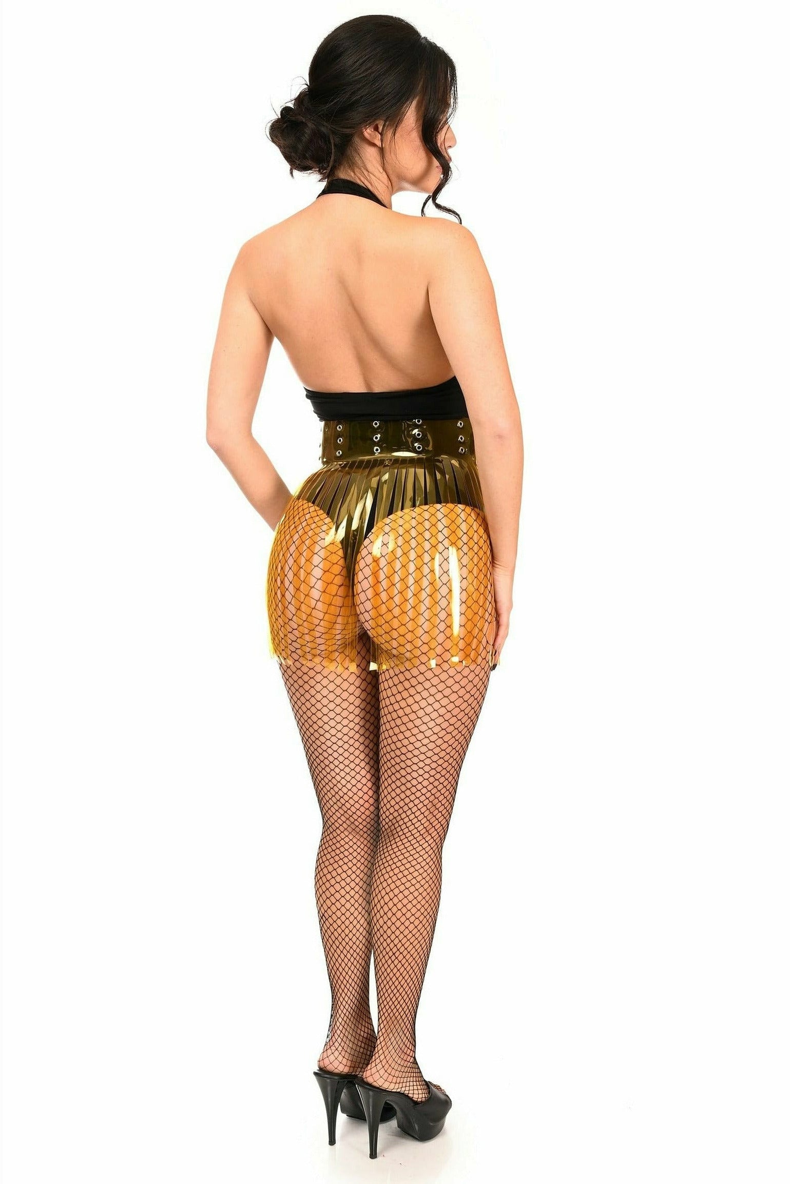 Daisy Corsets Yellow Clear Fringe Skirt