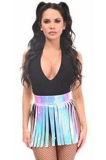 Daisy Corsets Blue/Purple Holo Fringe Skirt - Daisy Corsets - Flyclothing LLC