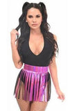 Daisy Corsets Fuchsia Holo Fringe Skirt - Daisy Corsets