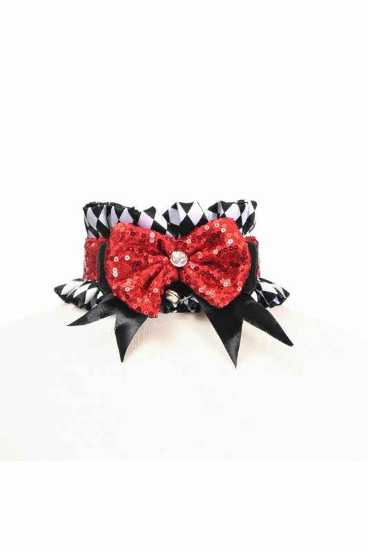 Kitten Collection Diamond Print Choker - Daisy Corsets
