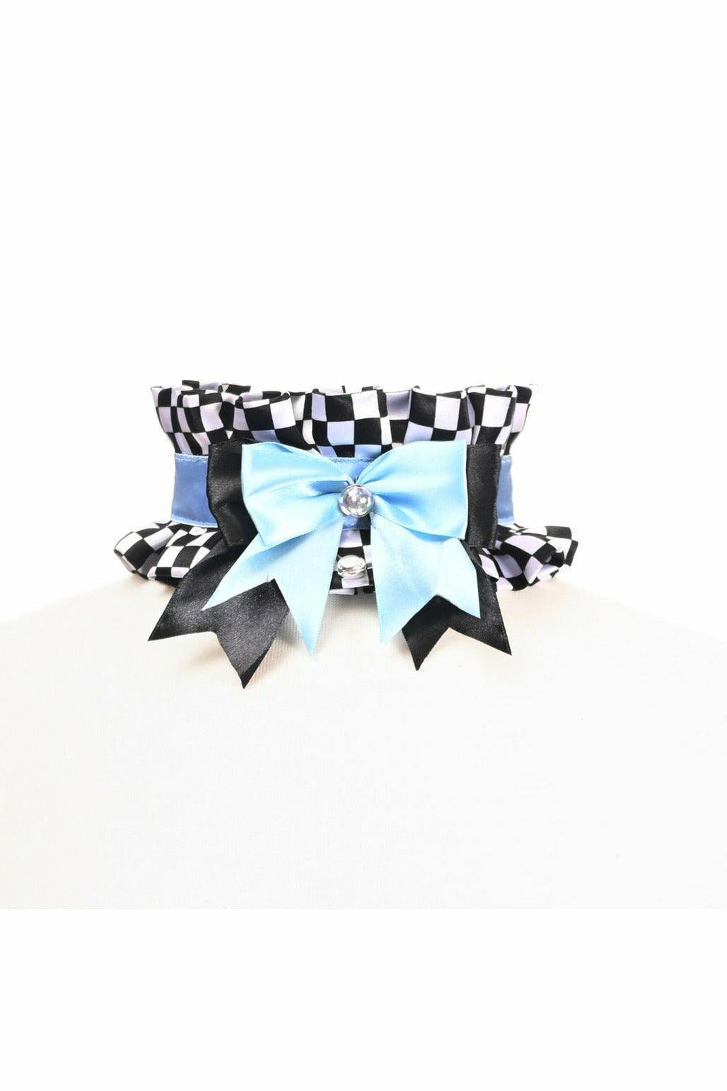 Kitten Collection Checker Print Choker - Daisy Corsets