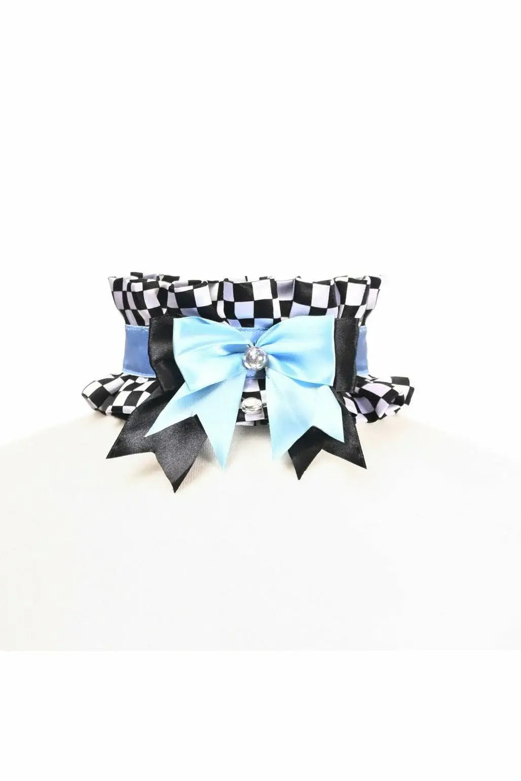 Kitten Collection Checker Print Choker - Daisy Corsets - Flyclothing LLC