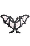 Daisy Corsets Black/Pink Faux Leather & Lace Wing Harness - Daisy Corsets