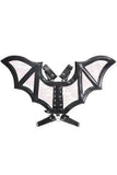 Daisy Corsets Black/Pink Faux Leather & Lace Wing Harness - Daisy Corsets