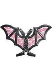Daisy Corsets Black/Red Faux Leather & Lace Wing Harness - Daisy Corsets