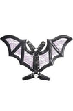Daisy Corsets Black/Purple Faux Leather & Lace Wing Harness - Daisy Corsets