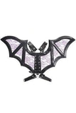 Daisy Corsets Black/Purple Faux Leather & Lace Wing Harness - Daisy Corsets