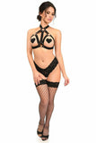 Black Stretchy Body Harness w/Silver Hardware - Daisy Corsets - Flyclothing LLC