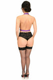 Dark Purple Stretchy Body Harness w/Gold Hardware - Daisy Corsets - Flyclothing LLC