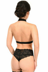 Black Stretchy Body Harness w/Silver Hardware - Daisy Corsets - Flyclothing LLC