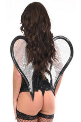 Daisy Corsets Silver Sequin Angel Wings Body Harness