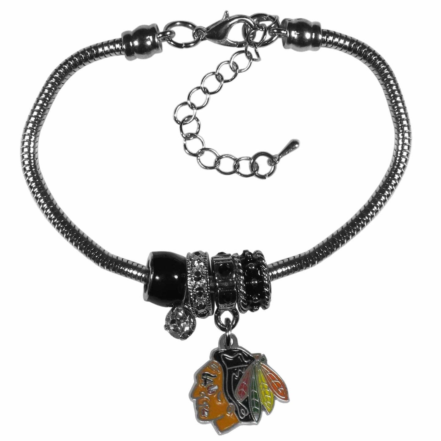 Chicago Blackhawks® Euro Bead Bracelet - Siskiyou Buckle - Flyclothing LLC