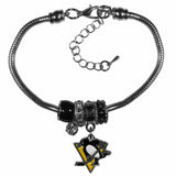 Pittsburgh Penguins® Euro Bead Bracelet - Siskiyou Buckle