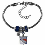 New York Rangers® Euro Bead Bracelet - Siskiyou Buckle