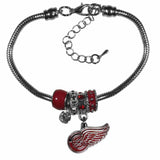 Detroit Red Wings® Euro Bead Bracelet - Siskiyou Buckle