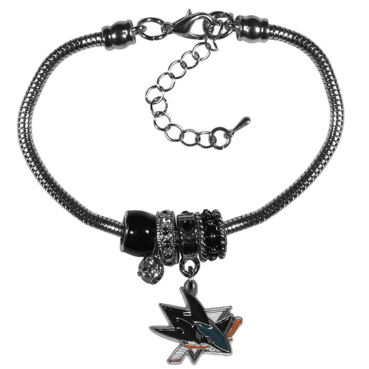 San Jose Sharks® Euro Bead Bracelet - Flyclothing LLC