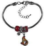 Ottawa Senators® Euro Bead Bracelet - Siskiyou Buckle