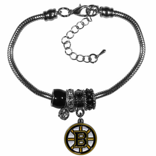 Boston Bruins® Euro Bead Bracelet - Siskiyou Buckle
