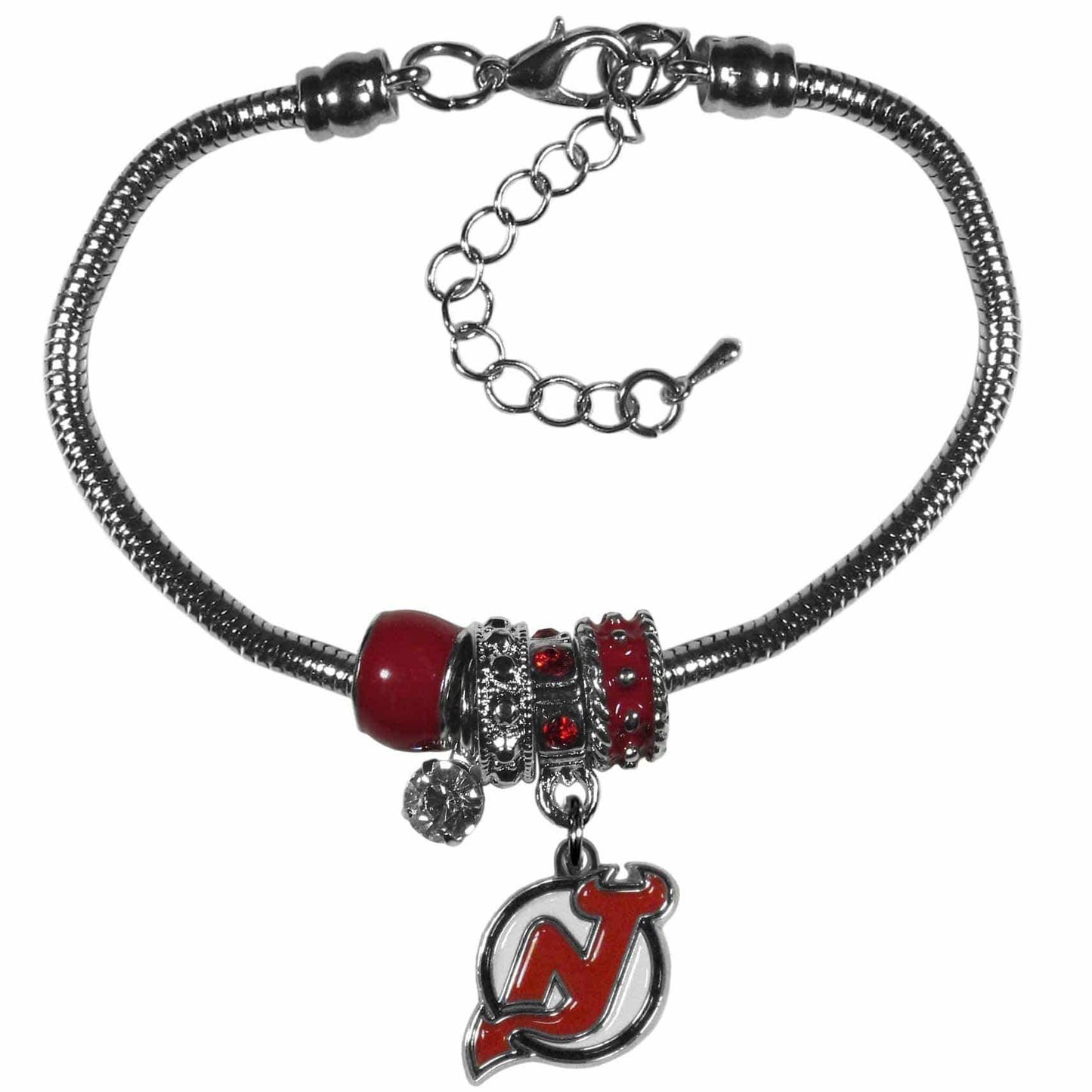 New Jersey Devils® Euro Bead Bracelet - Siskiyou Buckle - Flyclothing LLC
