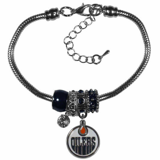 Edmonton Oilers® Euro Bead Bracelet - Siskiyou Buckle
