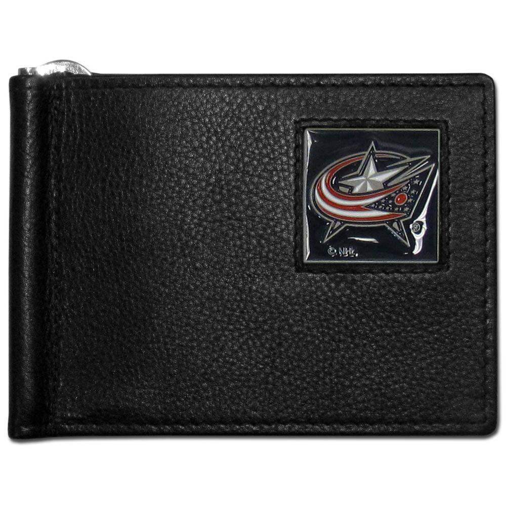 Columbus Blue Jackets® Leather Bill Clip Wallet - Siskiyou Buckle - Flyclothing LLC