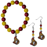 Ottawa Senators® Fan Bead Earrings and Bracelet Set - Siskiyou Buckle