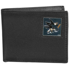 San Jose Sharks® Leather Bi-fold Wallet - Siskiyou Buckle