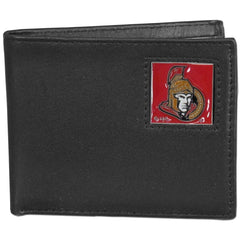Ottawa Senators® Leather Bi-fold Wallet Packaged in Gift Box - Flyclothing LLC