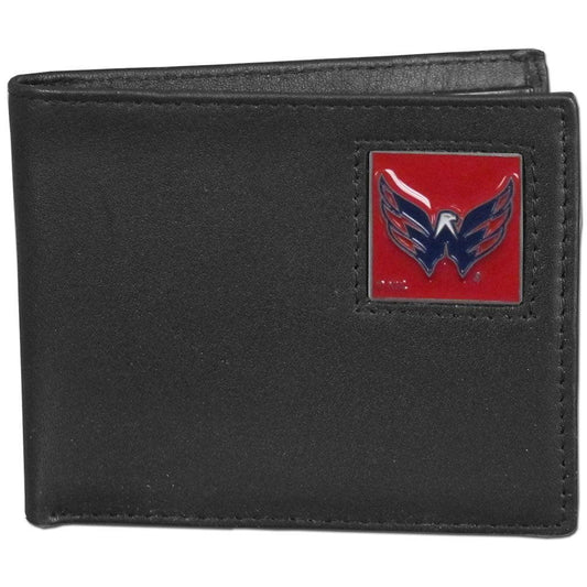 Washington Capitals® Leather Bi-fold Wallet Packaged in Gift Box - Flyclothing LLC