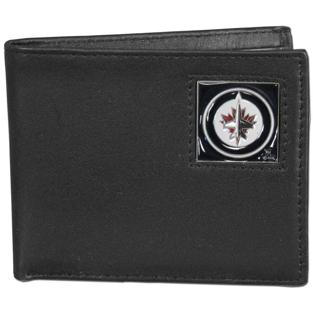 Winnipeg Jets™ Leather Bi-fold Wallet Packaged in Gift Box - Siskiyou Buckle