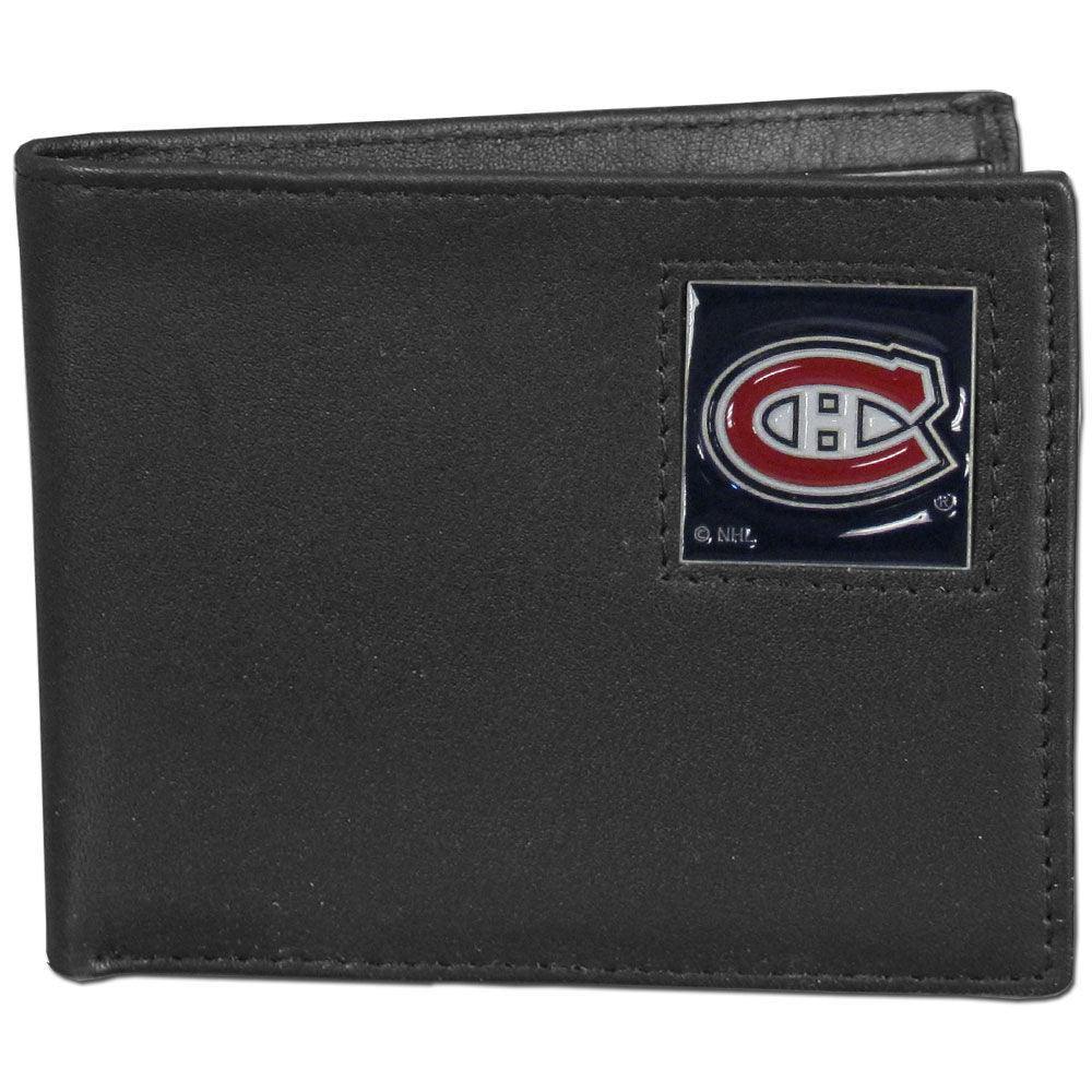 Montreal Canadiens® Leather Bi-fold Wallet Packaged in Gift Box - Siskiyou Buckle