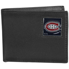 Montreal Canadiens® Leather Bi-fold Wallet Packaged in Gift Box - Siskiyou Buckle