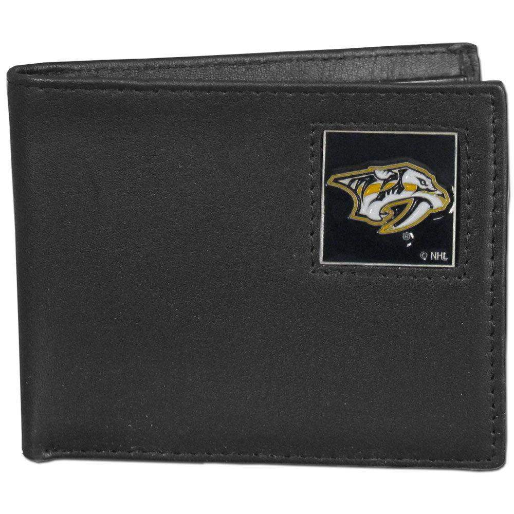 Nashville Predators® Leather Bi-fold Wallet - Siskiyou Buckle - Flyclothing LLC