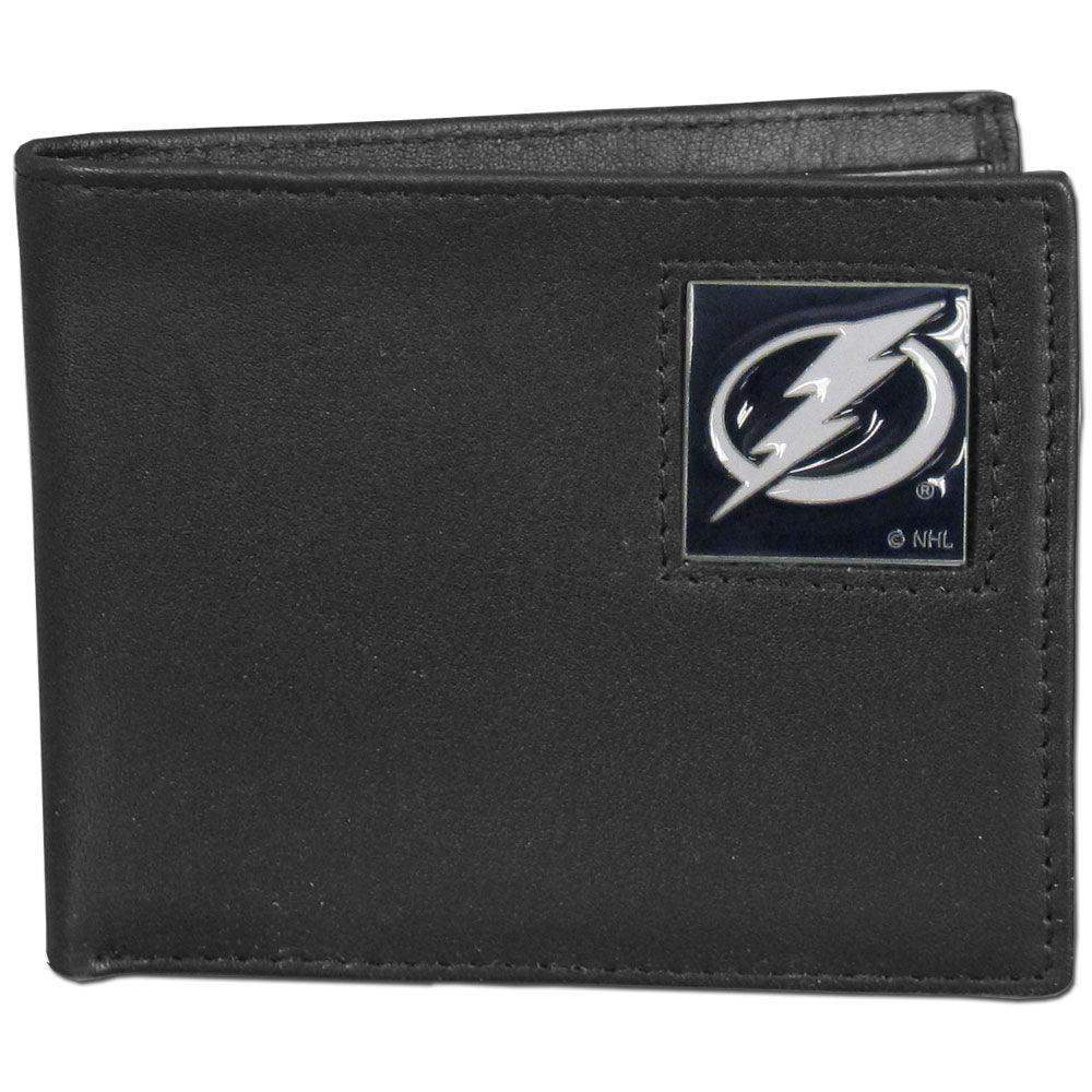 Tampa Bay Lightning® Leather Bi-fold Wallet Packaged in Gift Box - Siskiyou Buckle - Flyclothing LLC
