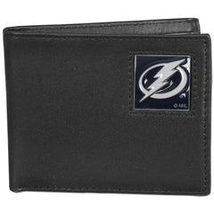Tampa Bay Lightning® Leather Bi-fold Wallet Packaged in Gift Box - Flyclothing LLC