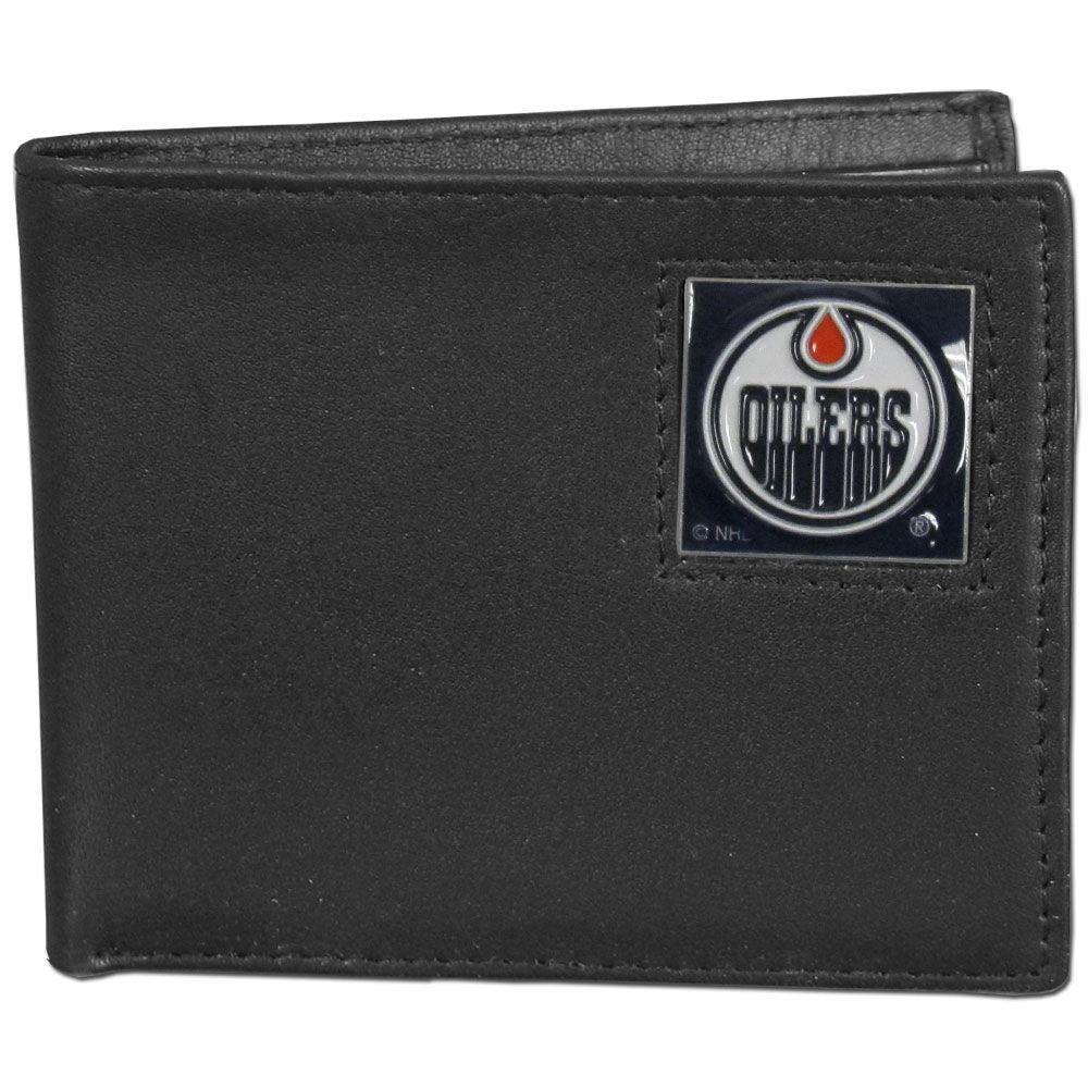 Edmonton Oilers® Leather Bi-fold Wallet Packaged in Gift Box - Siskiyou Buckle