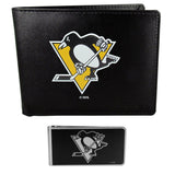 Pittsburgh Penguins Bi-fold Wallet & Black Money Clip - Siskiyou Buckle