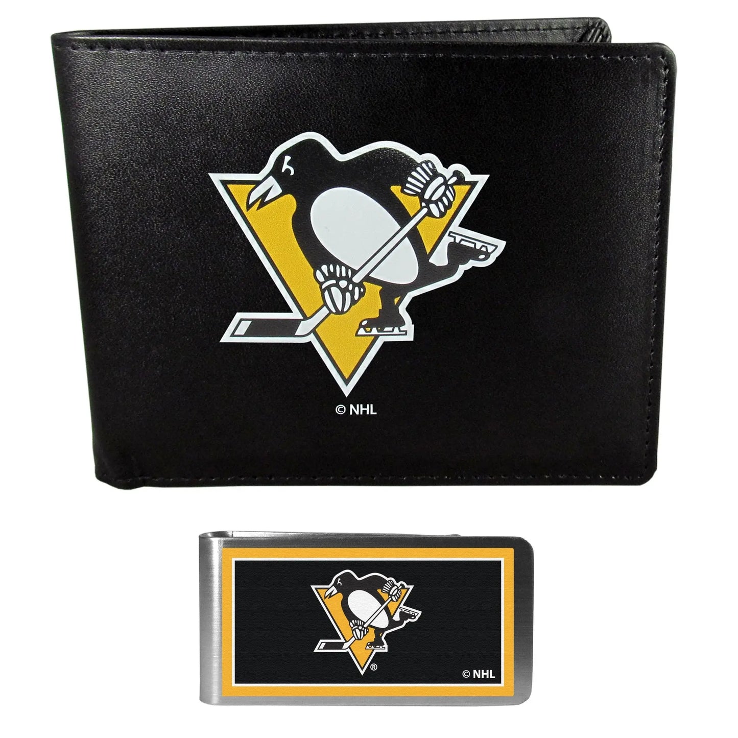 Pittsburgh Penguins Bi-fold Wallet & Color Money Clip - Siskiyou Buckle - Flyclothing LLC