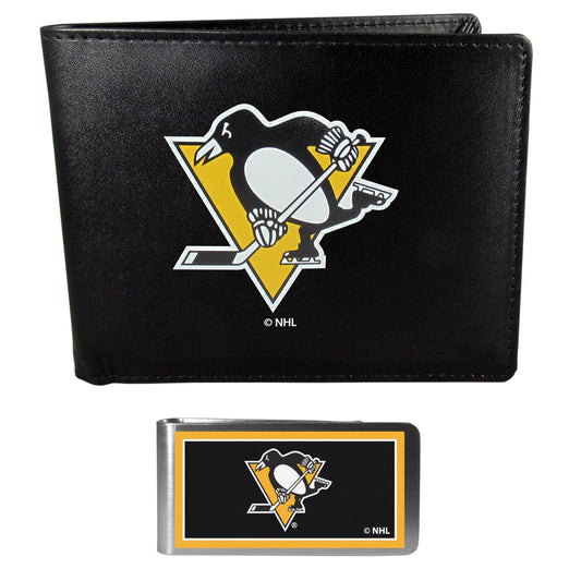 Pittsburgh Penguins Bi-fold Wallet & Color Money Clip - Flyclothing LLC