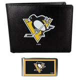Pittsburgh Penguins Bi-fold Wallet & Color Money Clip - Siskiyou Buckle