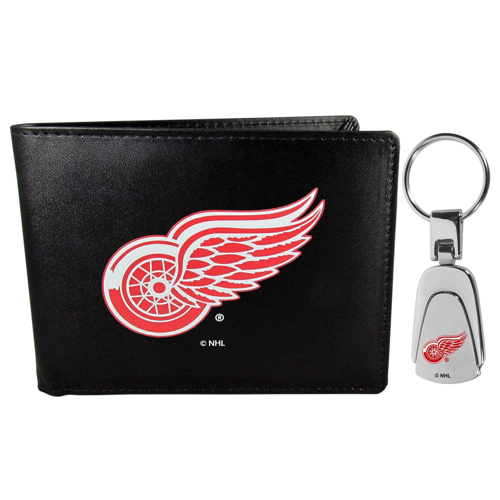Detroit Red Wings Bi-fold Wallet & Steel Key Chain - Siskiyou Buckle