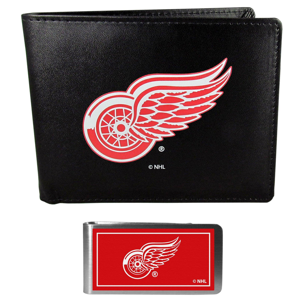 Detroit Red Wings Bi-fold Wallet & Color Money Clip - Siskiyou Buckle