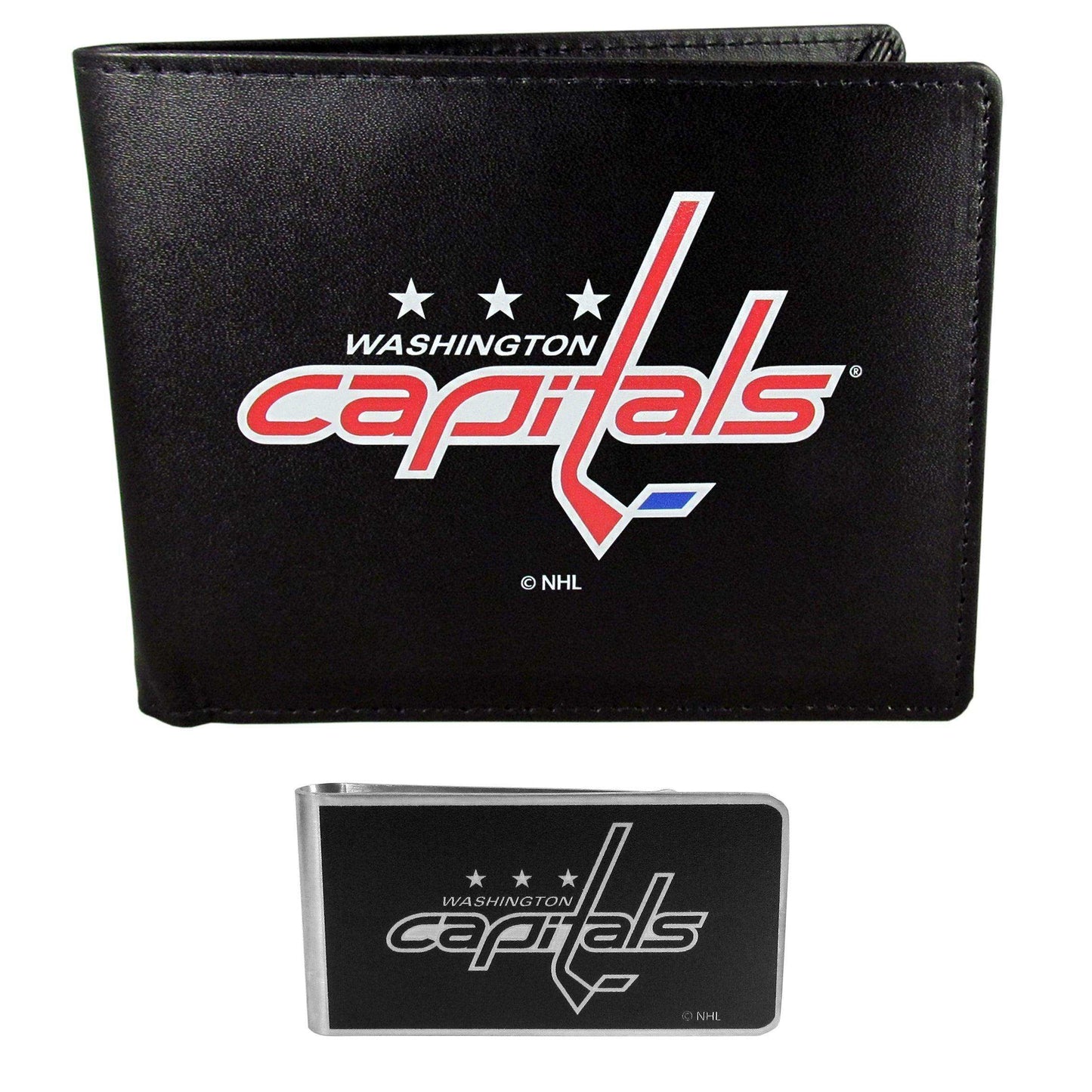 Washington Capitals Bi-fold Wallet & Black Money Clip - Siskiyou Buckle - Flyclothing LLC