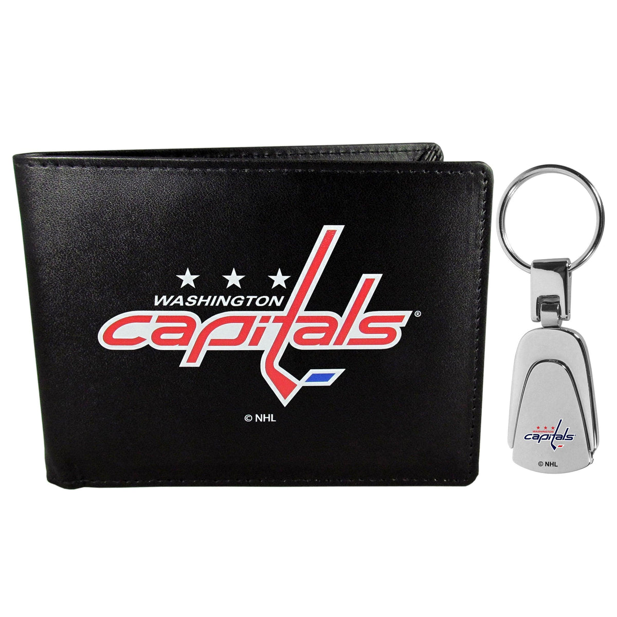 Washington Capitals Bi-fold Wallet & Steel Key Chain - Flyclothing LLC