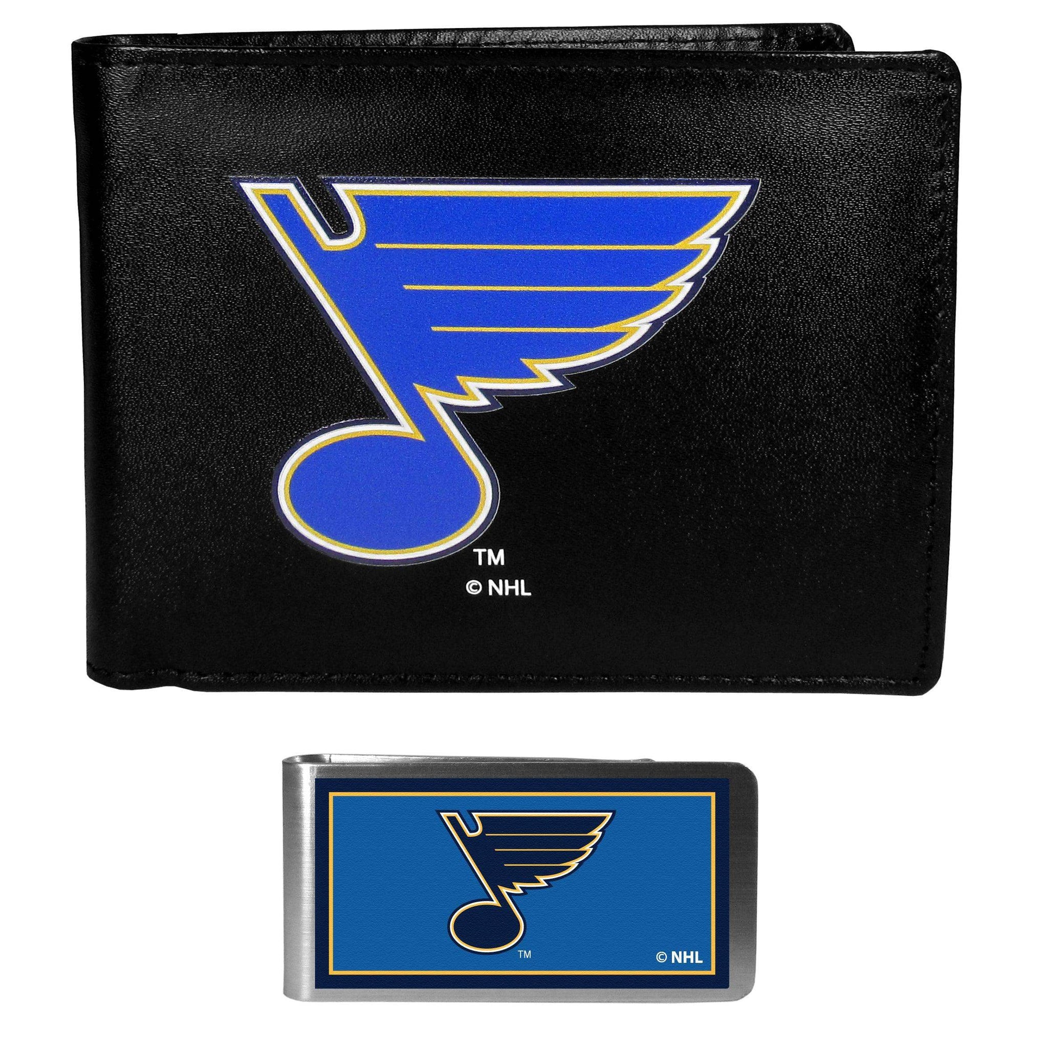 St. Louis Blues Bi-fold Wallet & Color Money Clip - Siskiyou Buckle - Flyclothing LLC