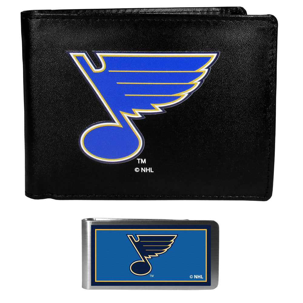 St. Louis Blues Bi-fold Wallet & Color Money Clip - Siskiyou Buckle