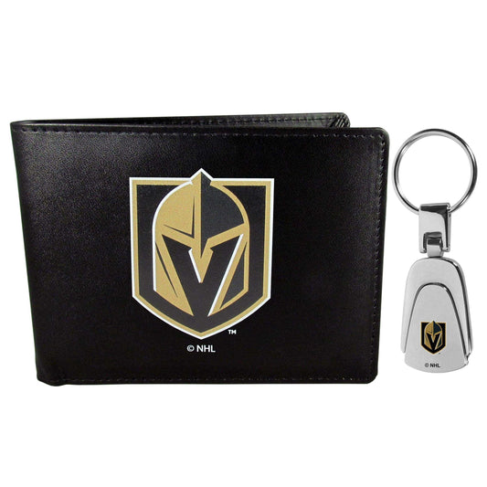 Vegas Golden Knights Bi-fold Wallet & Steel Key Chain - Siskiyou Buckle - Flyclothing LLC