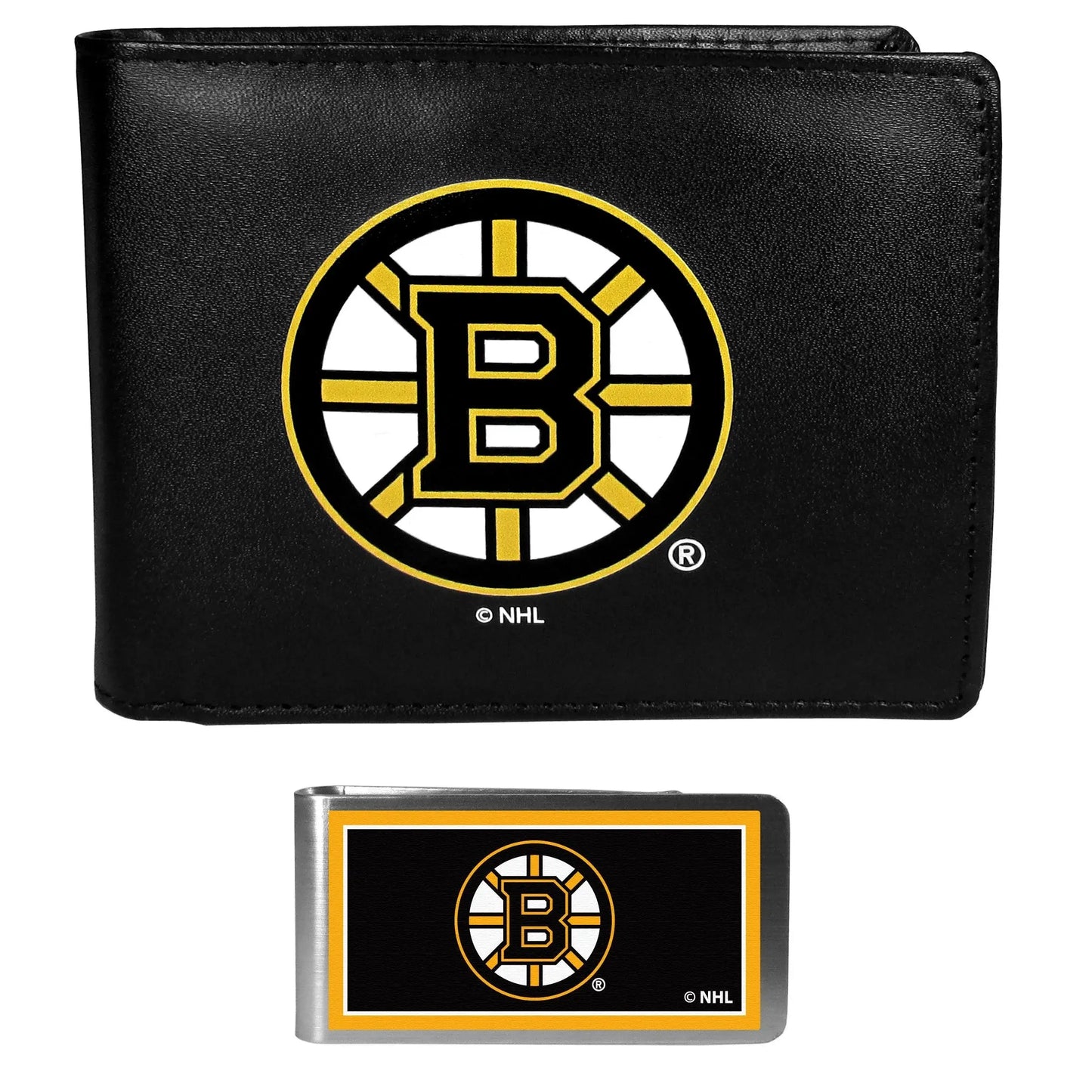 Boston Bruins Bi-fold Wallet & Color Money Clip - Siskiyou Buckle - Flyclothing LLC