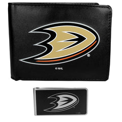 Anaheim Ducks Bi-fold Wallet & Black Money Clip - Flyclothing LLC