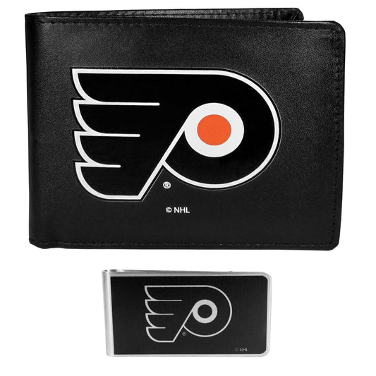 Philadelphia Flyers Bi-fold Wallet & Black Money Clip - Flyclothing LLC